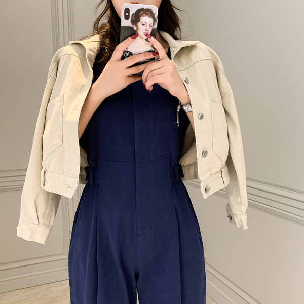 Salopeta dama casual in doua culori model lat