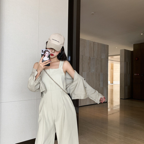 Salopeta dama casual in doua culori model lat