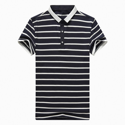 Férfi csíkos póló gombokkal, két színben