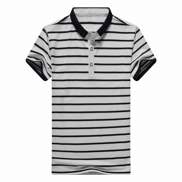 Férfi csíkos póló gombokkal, két színben