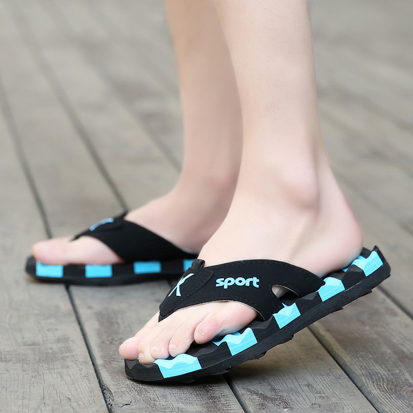 Papuci casual barbatesti cu inscriptie in mai multe culori