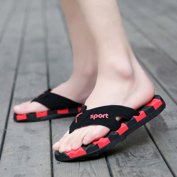 Papuci casual barbatesti cu inscriptie in mai multe culori