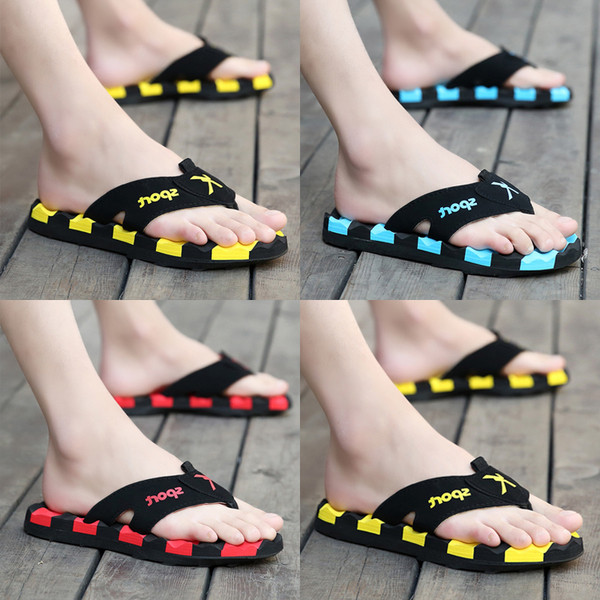 Papuci casual barbatesti cu inscriptie in mai multe culori