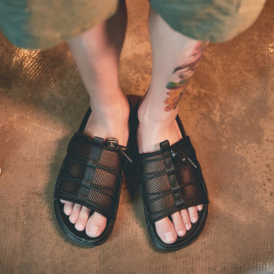 Modern férfi papucs fűzős három színben