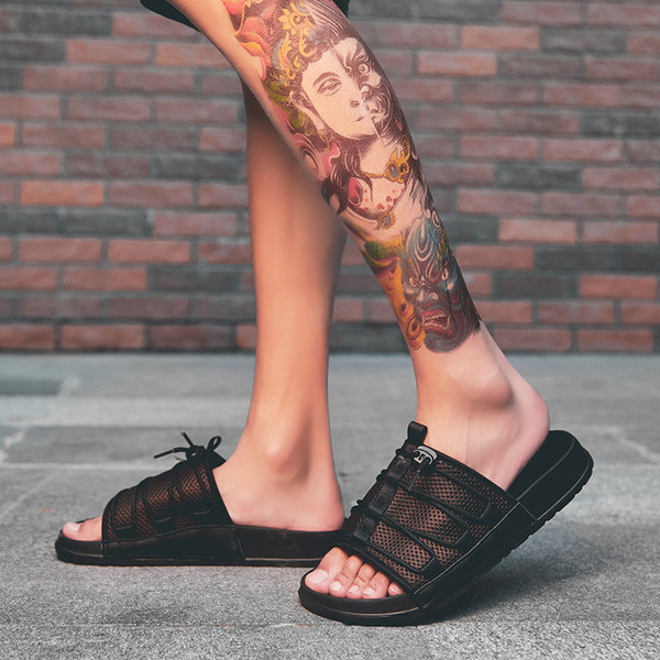 Modern férfi papucs fűzős három színben