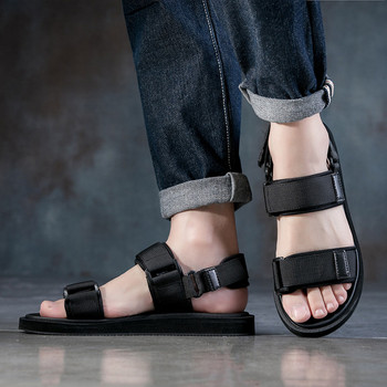 Нови ежедневни мъжки сандали в черен цвят 