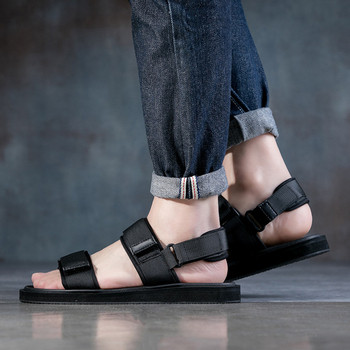 Нови ежедневни мъжки сандали в черен цвят 