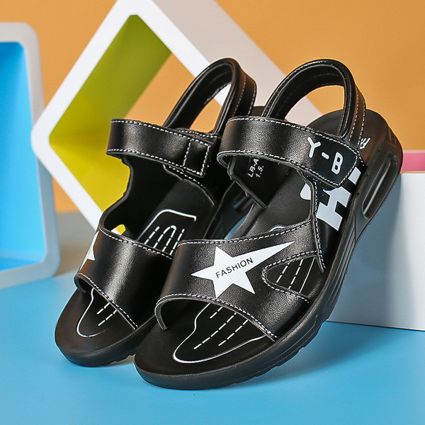 Sandale casual pentru bărbați în alb și negru