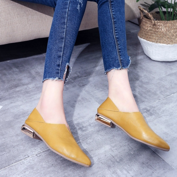 Pantofi moderni de dama din imitatie de piele in trei culori