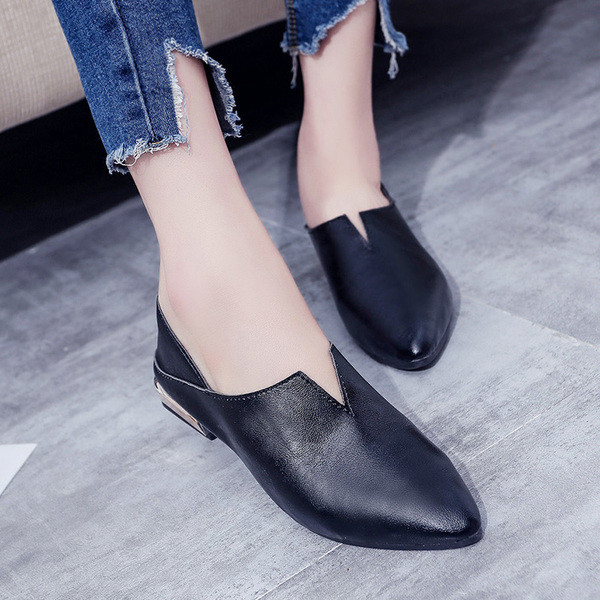 Pantofi moderni de dama din imitatie de piele in trei culori