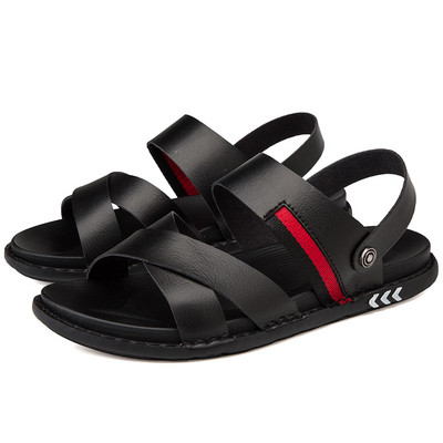 Sandale moderne pentru bărbați în alb și negru