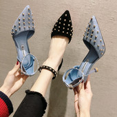 Női magas sarkú cipő és fém fűzőlyuk két színben