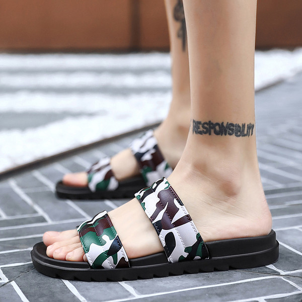 Papuci moderni de camuflaj pentru barbati in doua culori