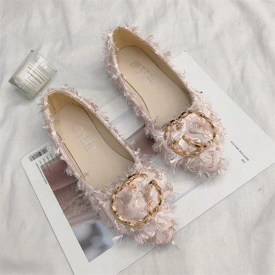 Modern női cipő fém díszítéssel, négy színben