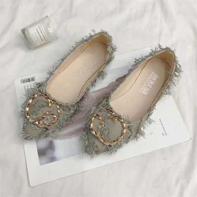 Modern női cipő fém díszítéssel, négy színben