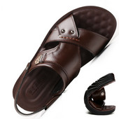 Alkalmi férfi szandál barna és fekete színben