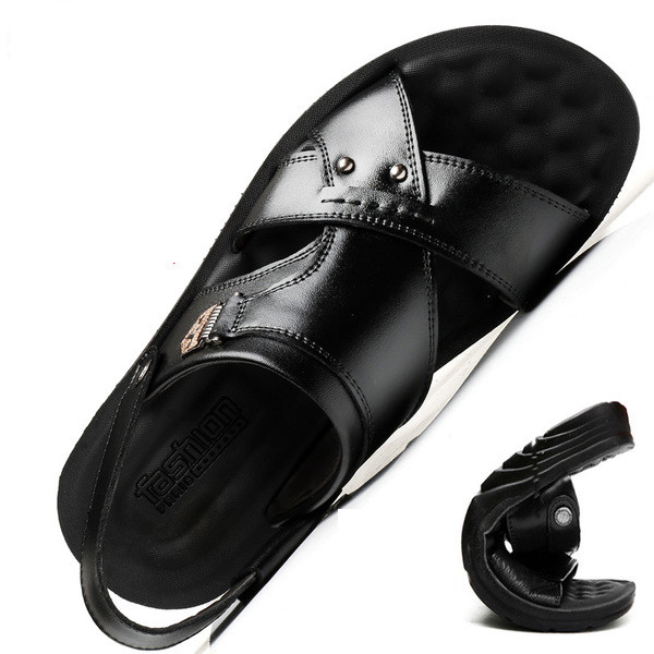 Alkalmi férfi szandál barna és fekete színben