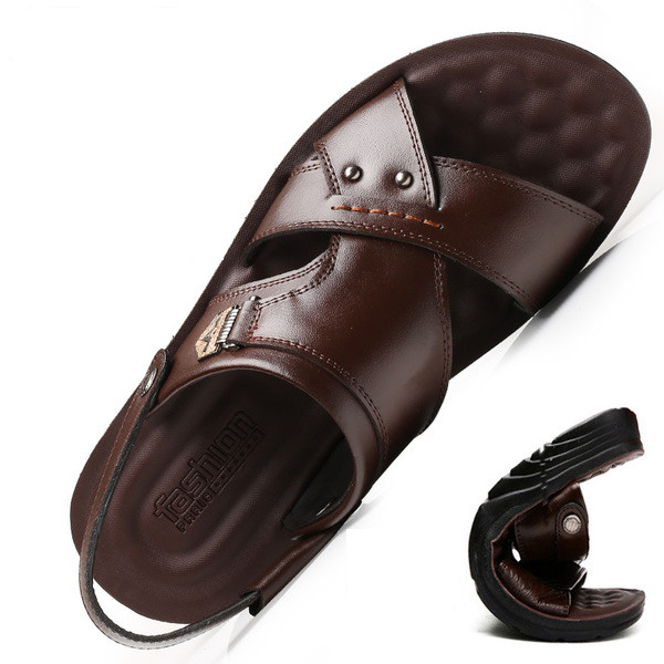 Alkalmi férfi szandál barna és fekete színben