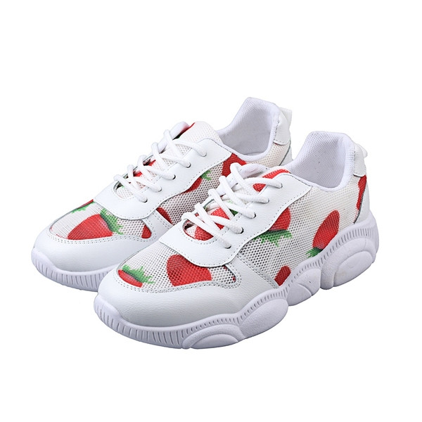 Aktuális női tornacipő fehér és rózsaszín mintával