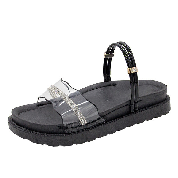 Sandale casual dama in alb-negru