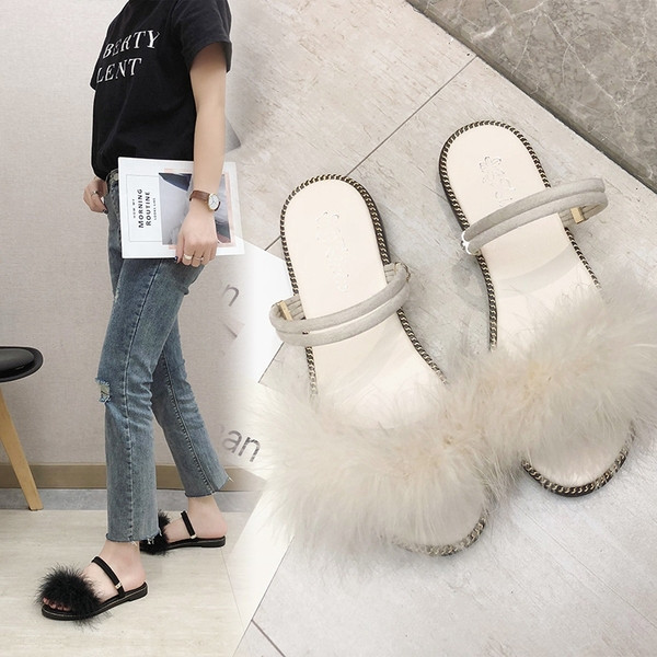 Sandale casual dama cu element de puf in mai multe culori