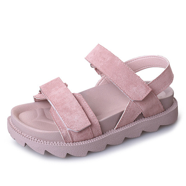 Sandale casual dama din piele intoarsa ecologica in doua culori