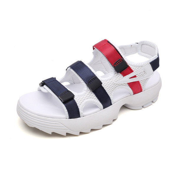 Modern férfi szandál fehér és fekete színben