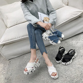 Model nou de sandale dama cu talpa inalta in trei culori