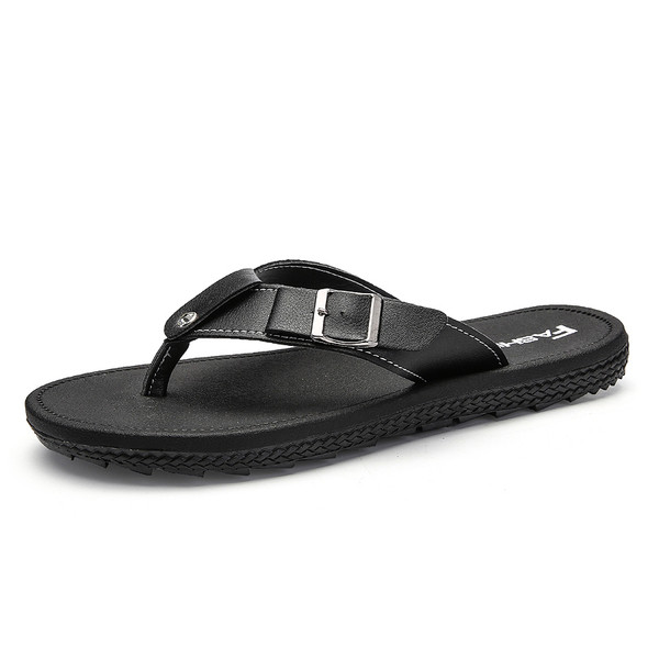 Öko bőrből készült modern férfi papucs három színben