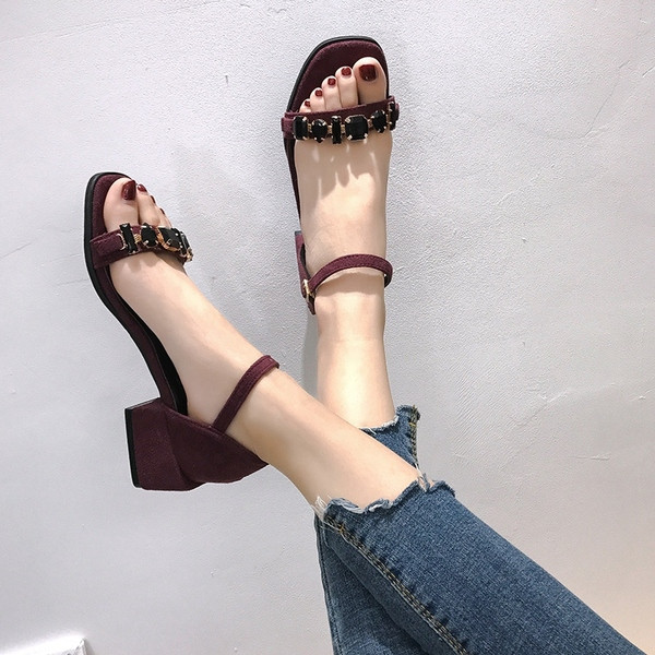 Sandale de dama moderne cu pietre decorative in doua culori