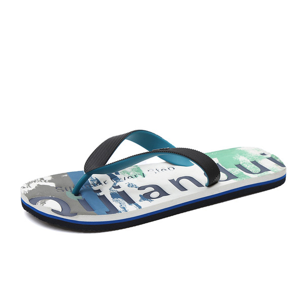 Alkalmi férfi papucs két színben felirattal