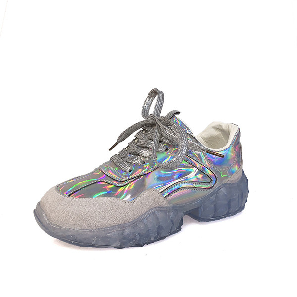 ÚJ Modern női tornacipő színes rózsaszín és ezüst fűzőkkel