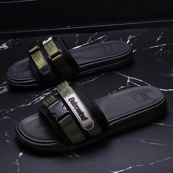 Papuci moderni pentru bărbați cu inscripție în patru culori