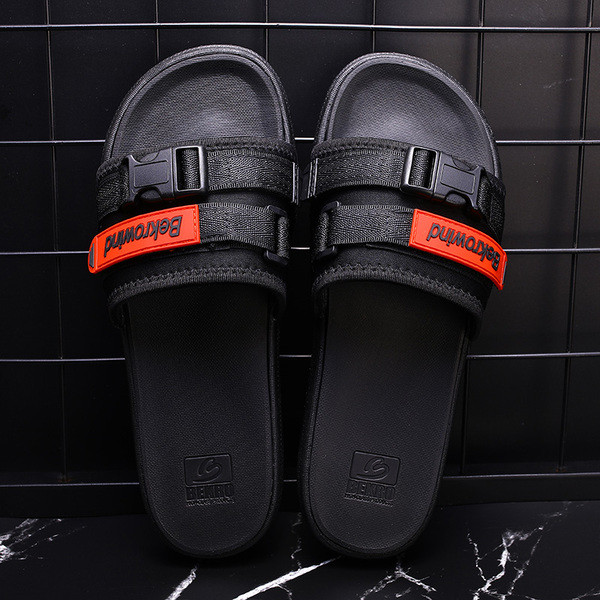 Papuci moderni pentru bărbați cu inscripție în patru culori