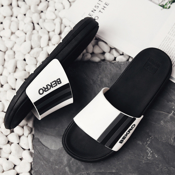 Papuci casual barbatesti in patru culori cu inscriptie