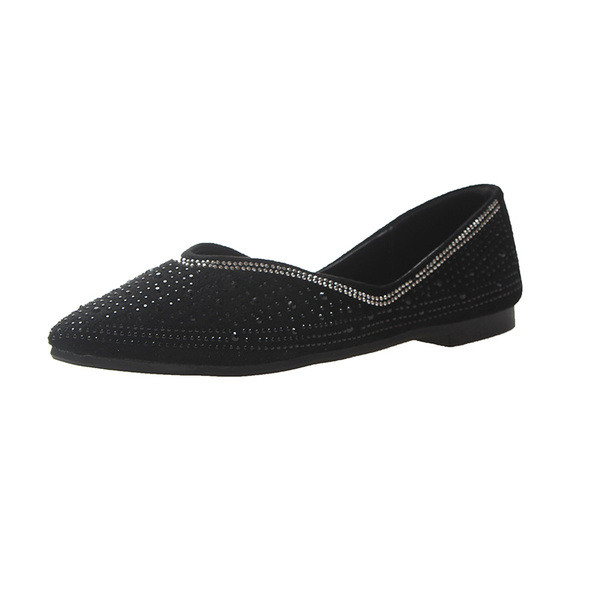 Két színben kövekkel díszített, modern női cipő