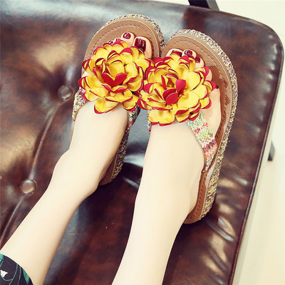 Papuci dama cu element 3D in trei culori