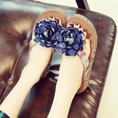 Papuci dama cu element 3D in trei culori