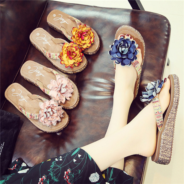 Papuci dama cu element 3D in trei culori