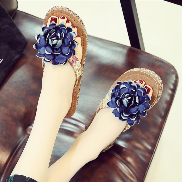 Papuci dama cu element 3D in trei culori