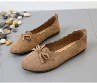 Γυναικεία υποδήματα eco suede με κορδέλα σε δύο χρώματα