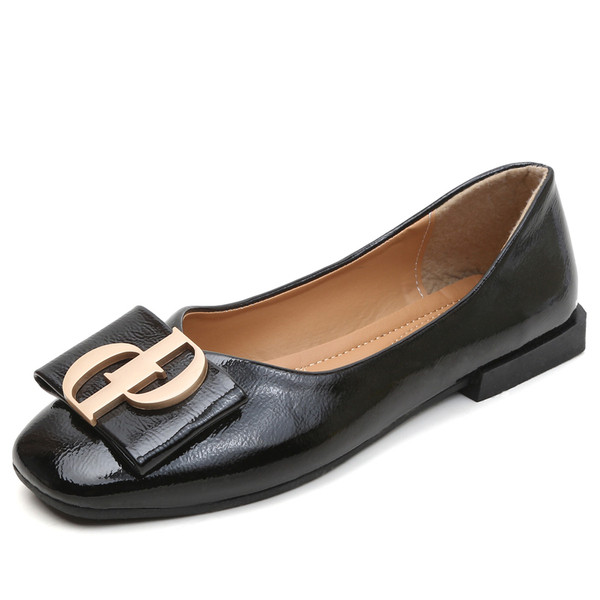 Pantofi de dama actuali cu element metalic in doua culori