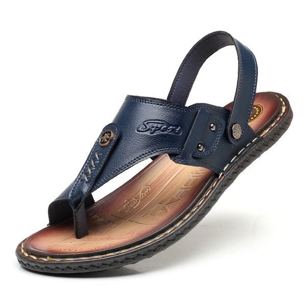 Sandale moderne pentru bărbați în albastru și negru