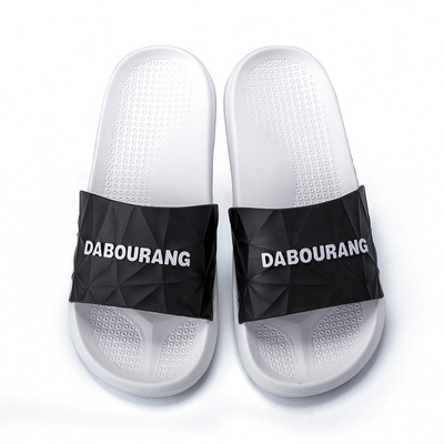 Papuci casual barbatesti cu inscriptie in doua culori