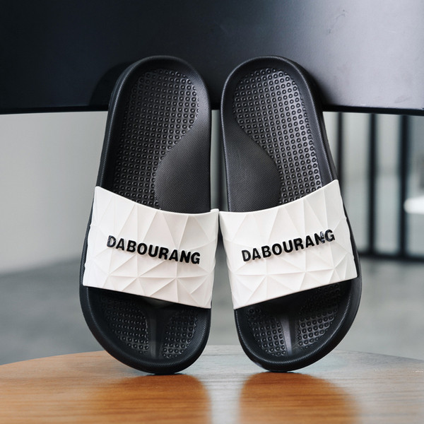 Papuci casual barbatesti cu inscriptie in doua culori