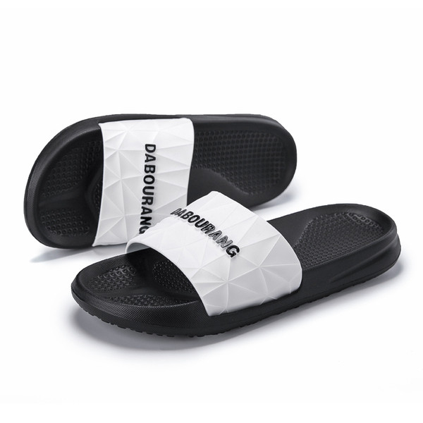 Papuci casual barbatesti cu inscriptie in doua culori