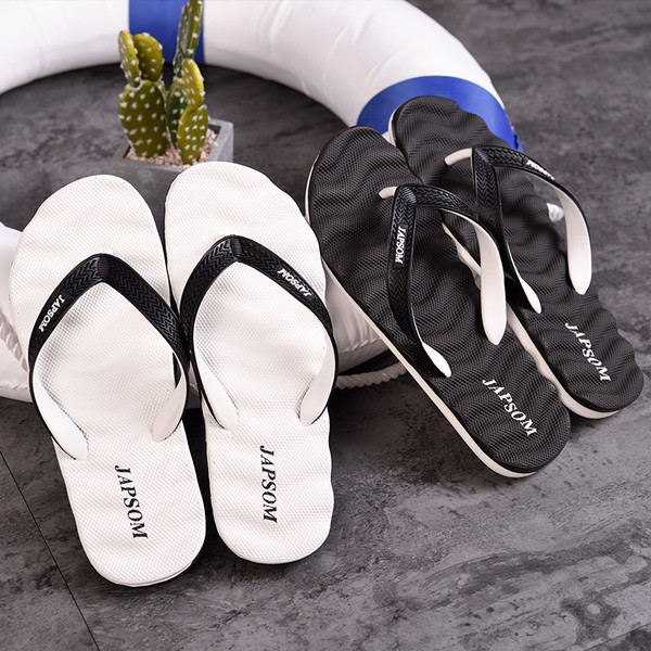 Papuci casual de vara barbatesti in trei culori cu inscriptie