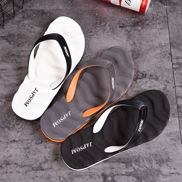 Papuci casual de vara barbatesti in trei culori cu inscriptie