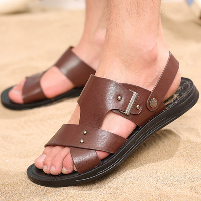 Modern férfi szandál barna és fekete színben