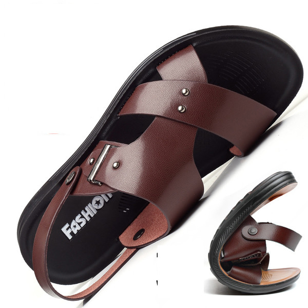 Modern férfi szandál barna és fekete színben